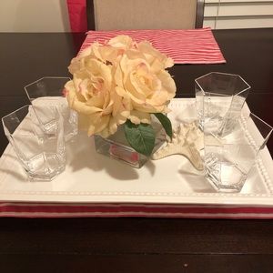 Set of 4 Tiffany and Co “Frank Llyod Wright” glass